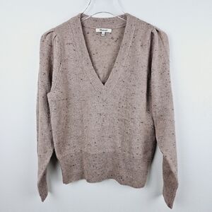 Madewell AF522 Blush Pink Wool Blend V-Neck Sweater, size Small